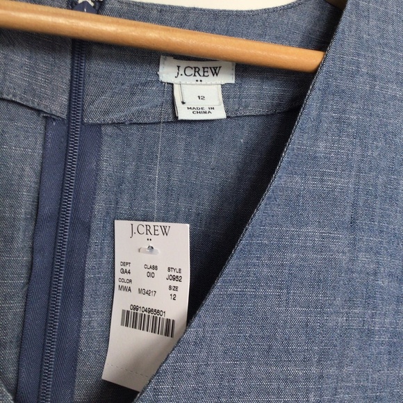 J. Crew Chambray Faux Wrap Dress, 12 - Picture 6 of 8